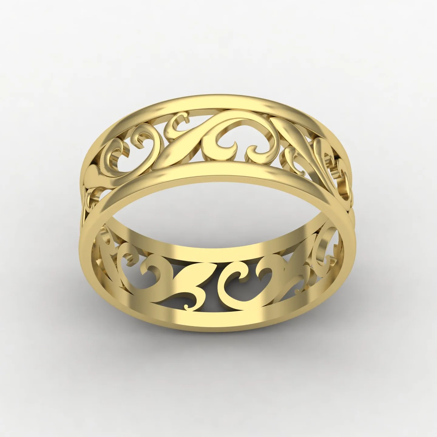 Women's Men's Wedding Band Set Code 01 3D Model — image 8
