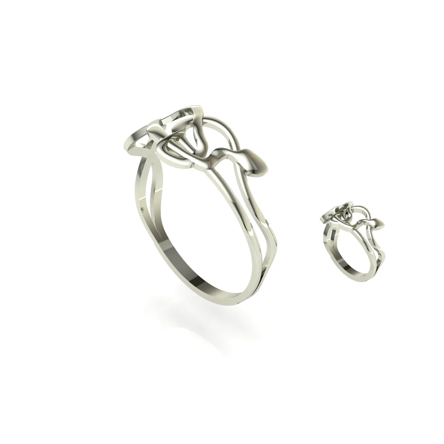 Snake Bangl Set Ring 3D Model — image 8