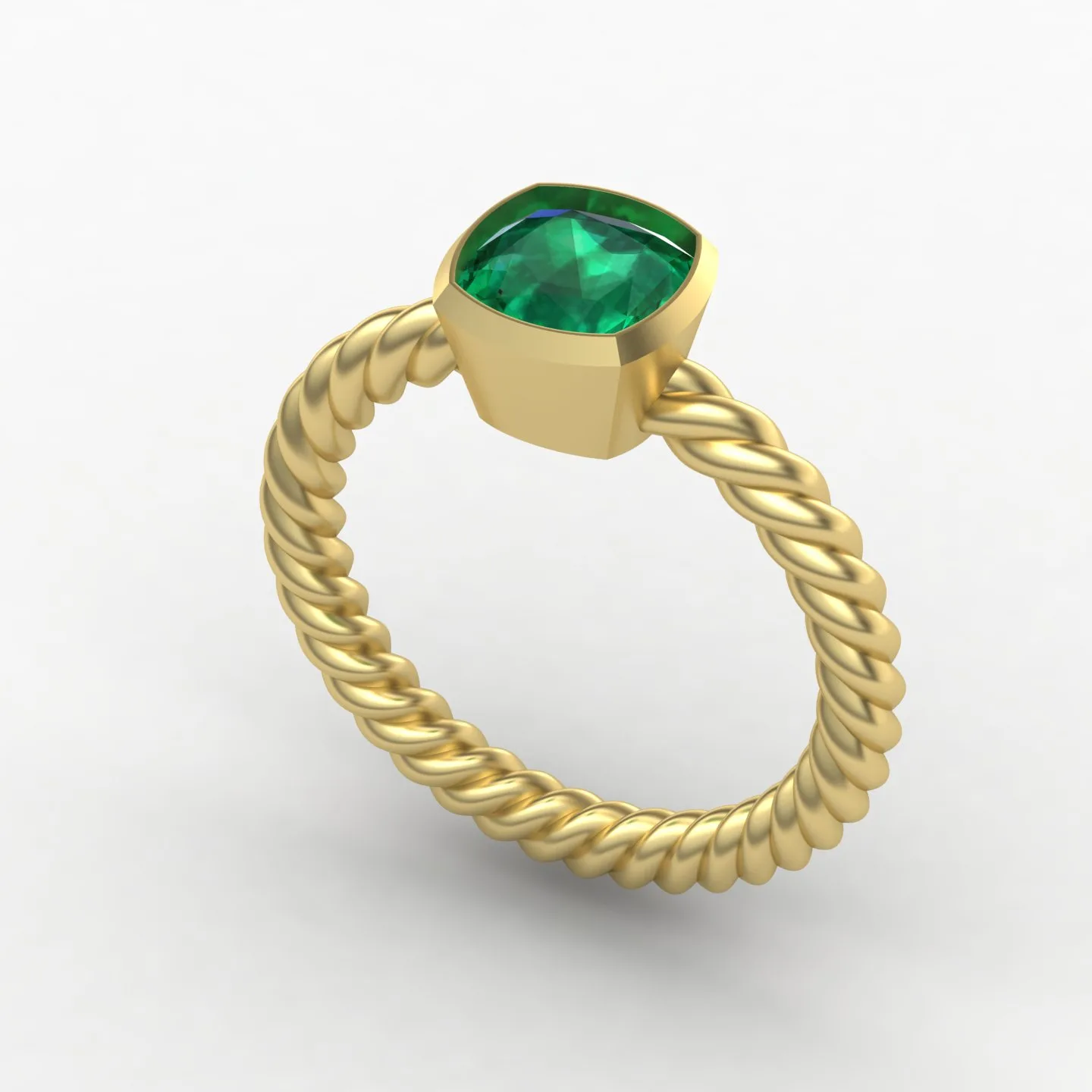 Women's Ring Solitaire Ring Code 04 3D Model — image 8
