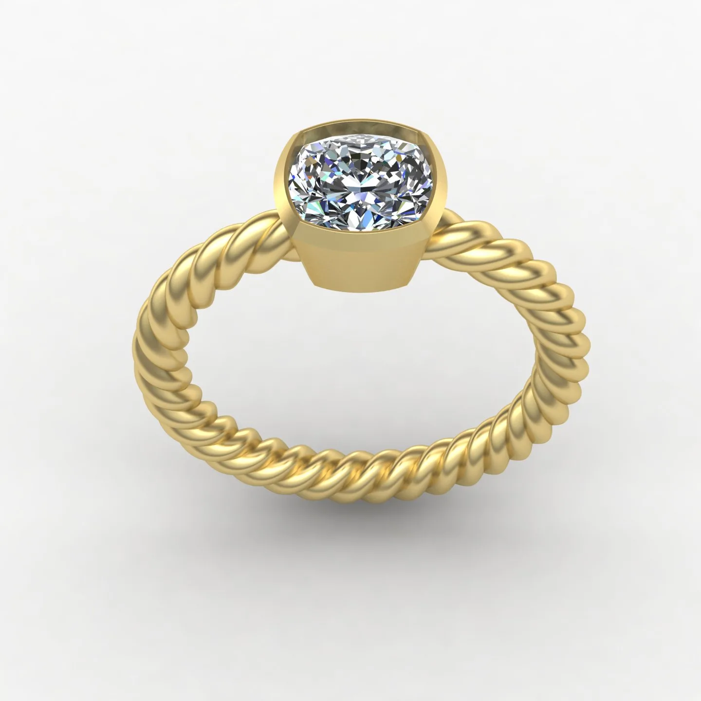 Women's Ring Solitaire Ring Code 04 3D Model — image 5