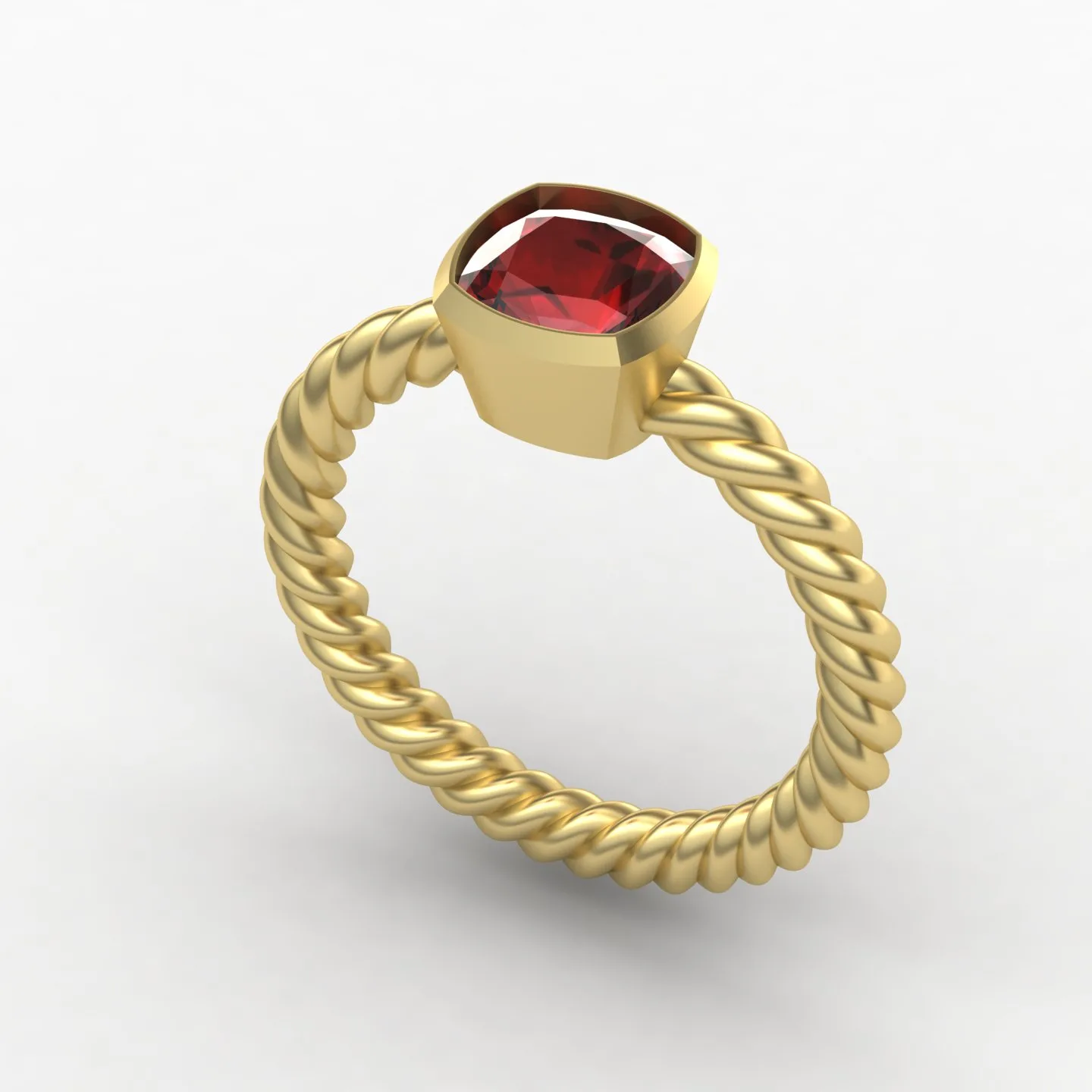 Women's Ring Solitaire Ring Code 04 3D Model — image 9