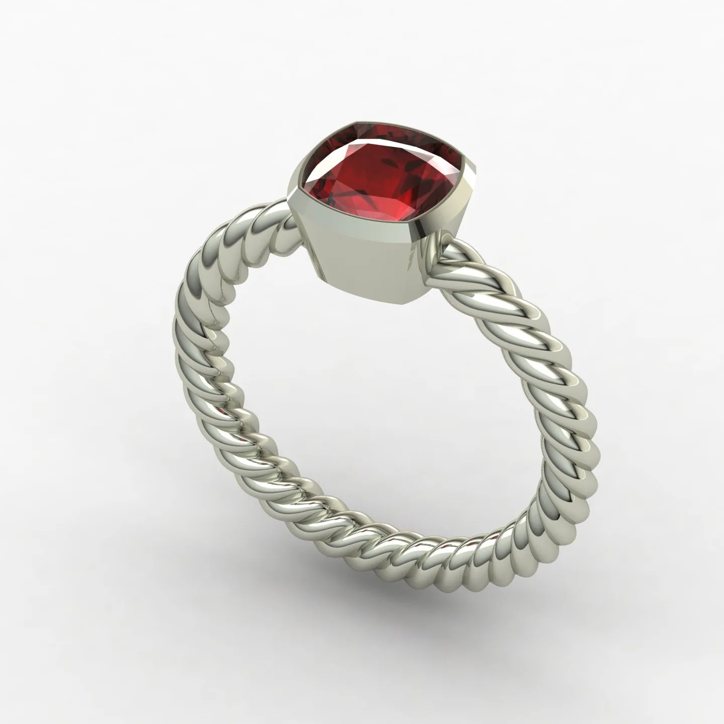 Women's Ring Solitaire Ring Code 04 3D Model — image 2