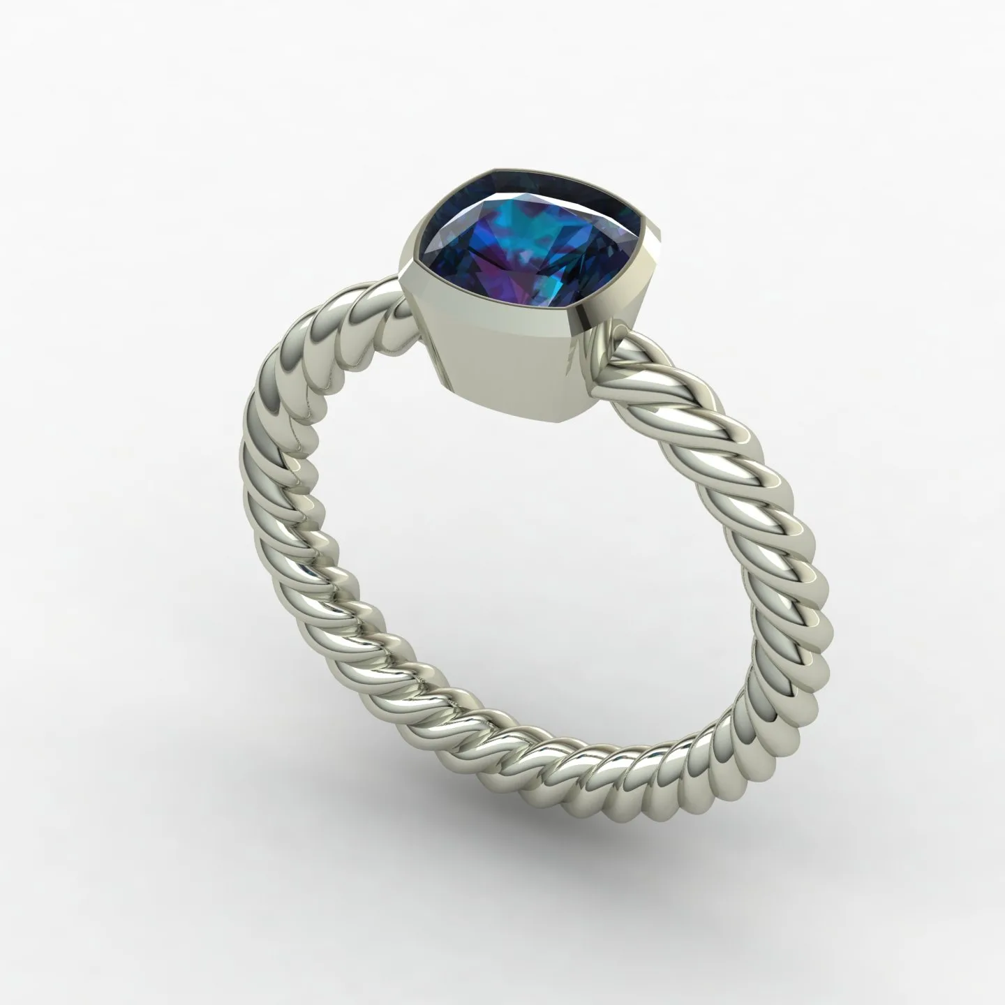 Women's Ring Solitaire Ring Code 04 3D Model