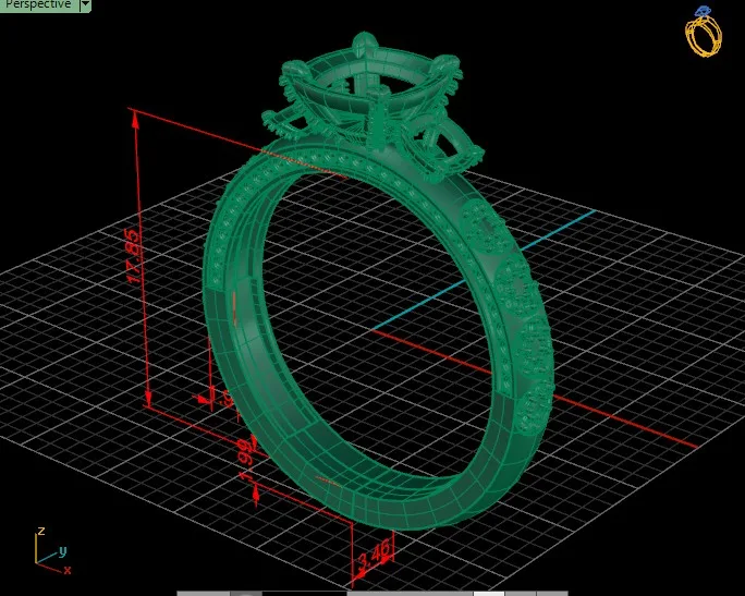 Solitaire Ring Code 01 3D Model — image 6