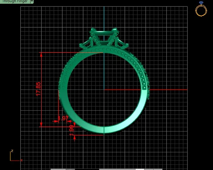 Solitaire Ring Code 01 3D Model — image 4