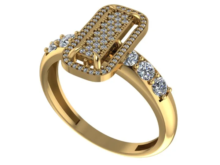 Ring Solitaire Ring Code 003 3D Model — image 9
