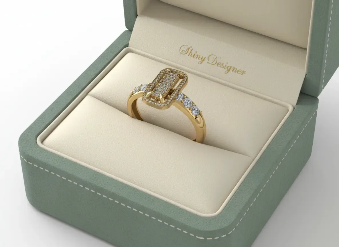 Ring Solitaire Ring Code 003 3D Model — image 10