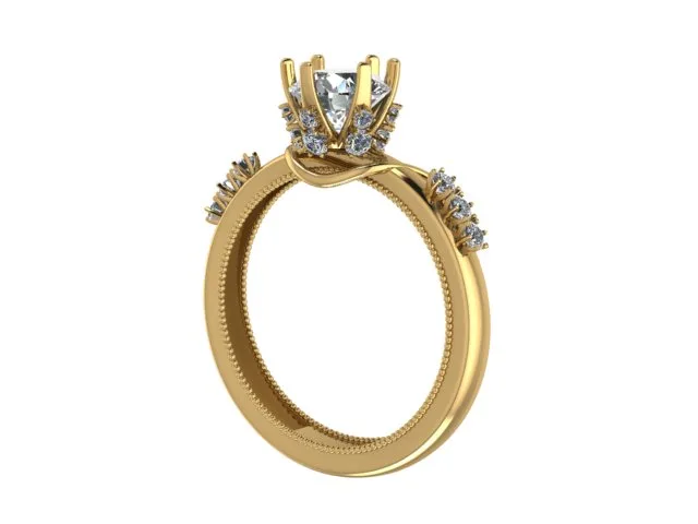 Ring Solitaire Ring Code 04 3D Model — image 9