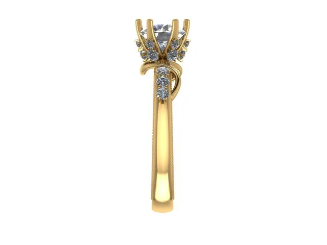 Ring Solitaire Ring Code 04 3D Model — image 4