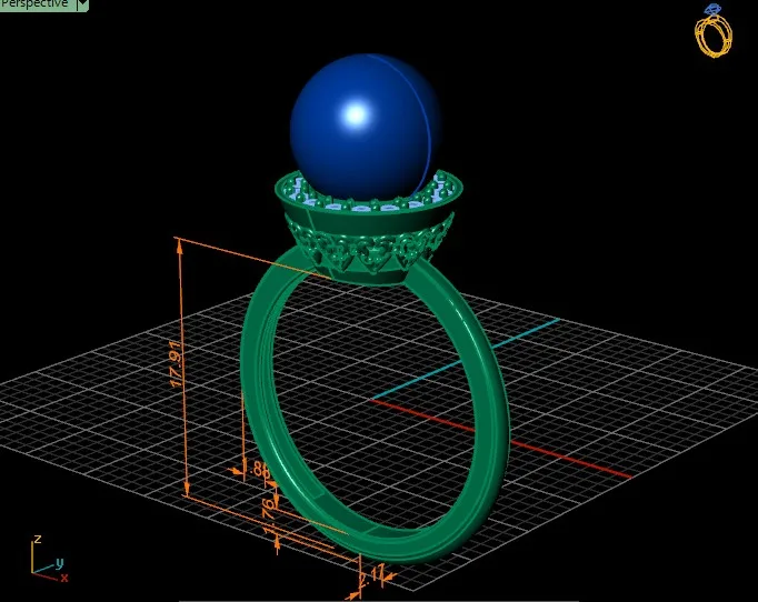 Ring Solitaire Ring Code 06 3D Model — image 6