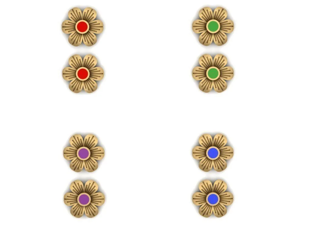 گوشواره میخی طرح گل