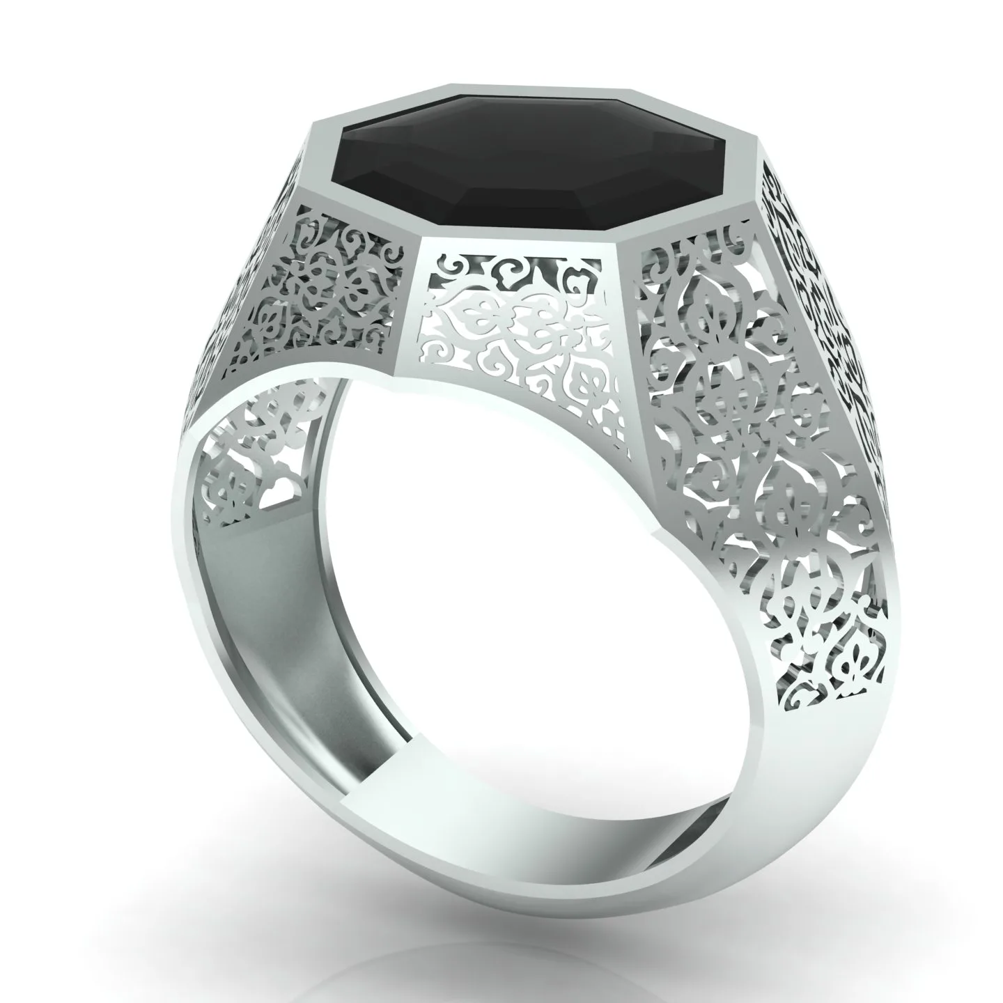 Fyvzhn Men's Ring Code 01 3D Model