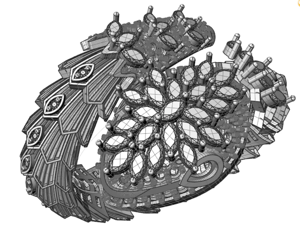 Bvlgari Snake Ring 3D Model — image 6