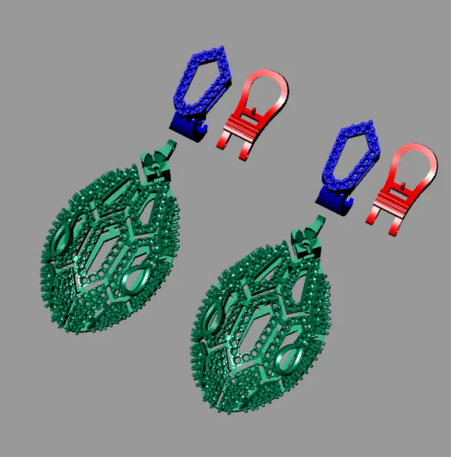 Bvlgari Snake Kalips Earrings 3D Model — image 5