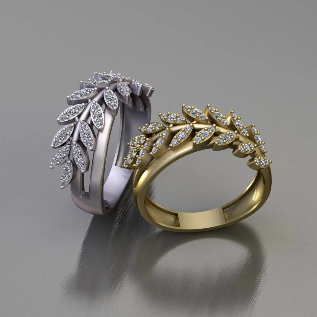Leaf Shayma Ring 02 3D Model