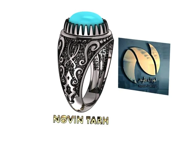 انگشتر مردانه طرح ذوالفقار کد 03
