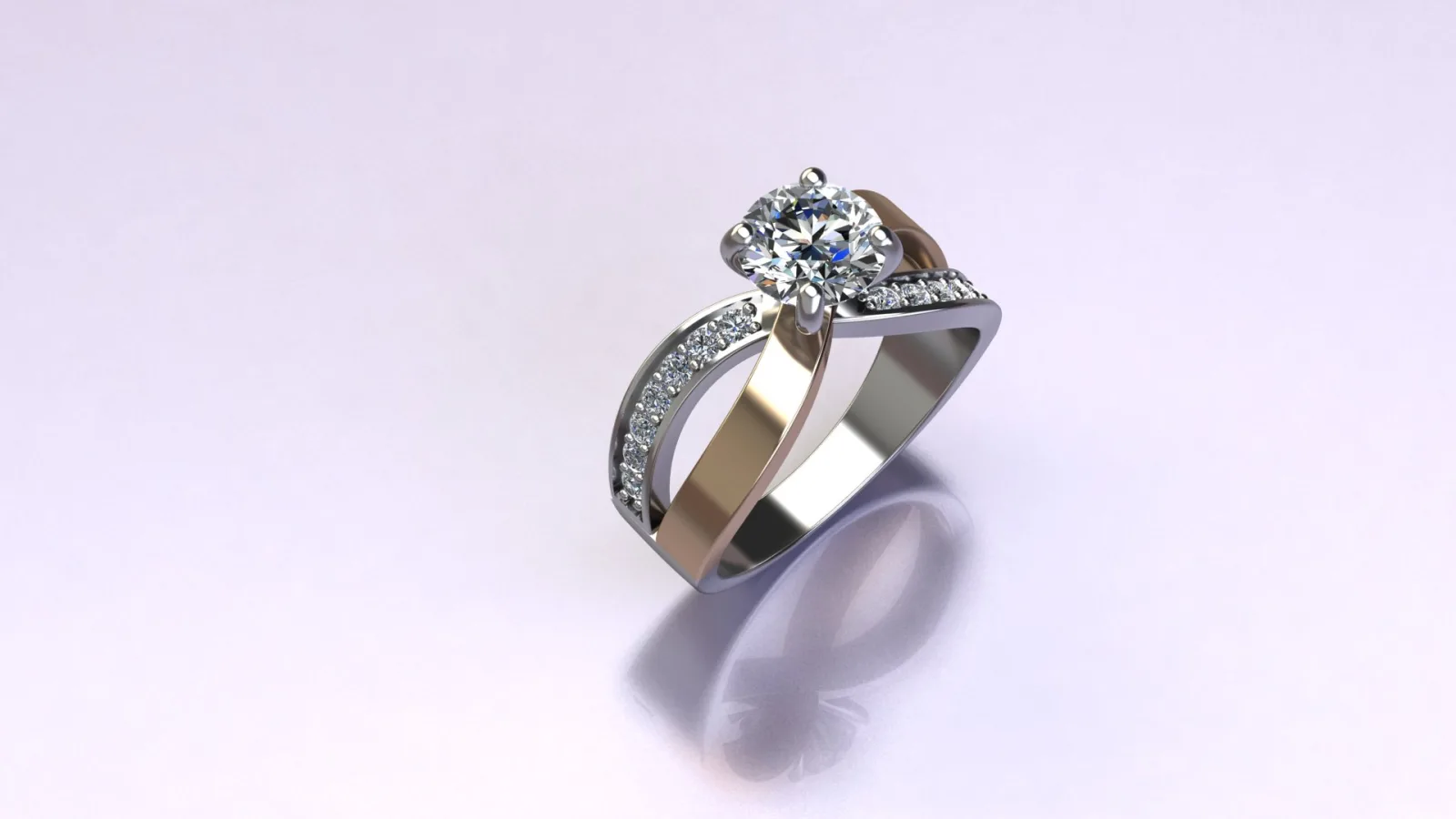 Ring Solitaire Ring 3D Model — image 2