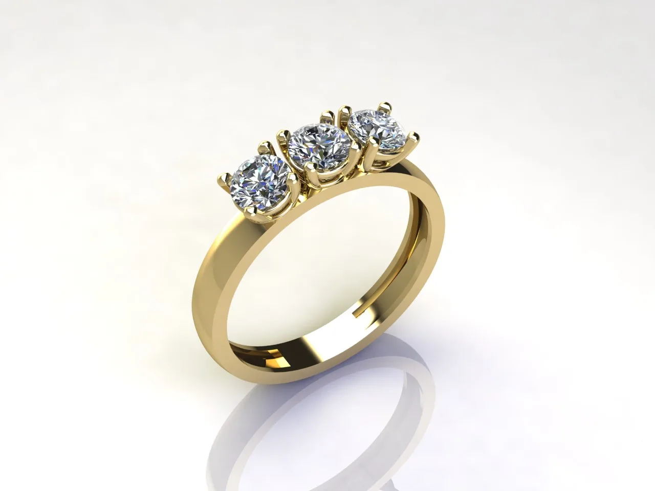 Ring Solitaire Ring Code 001 3D Model — image 2