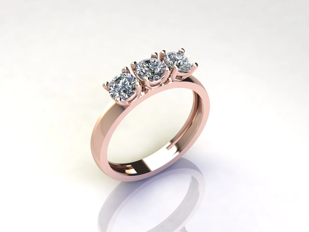 Ring Solitaire Ring Code 001 3D Model — image 3