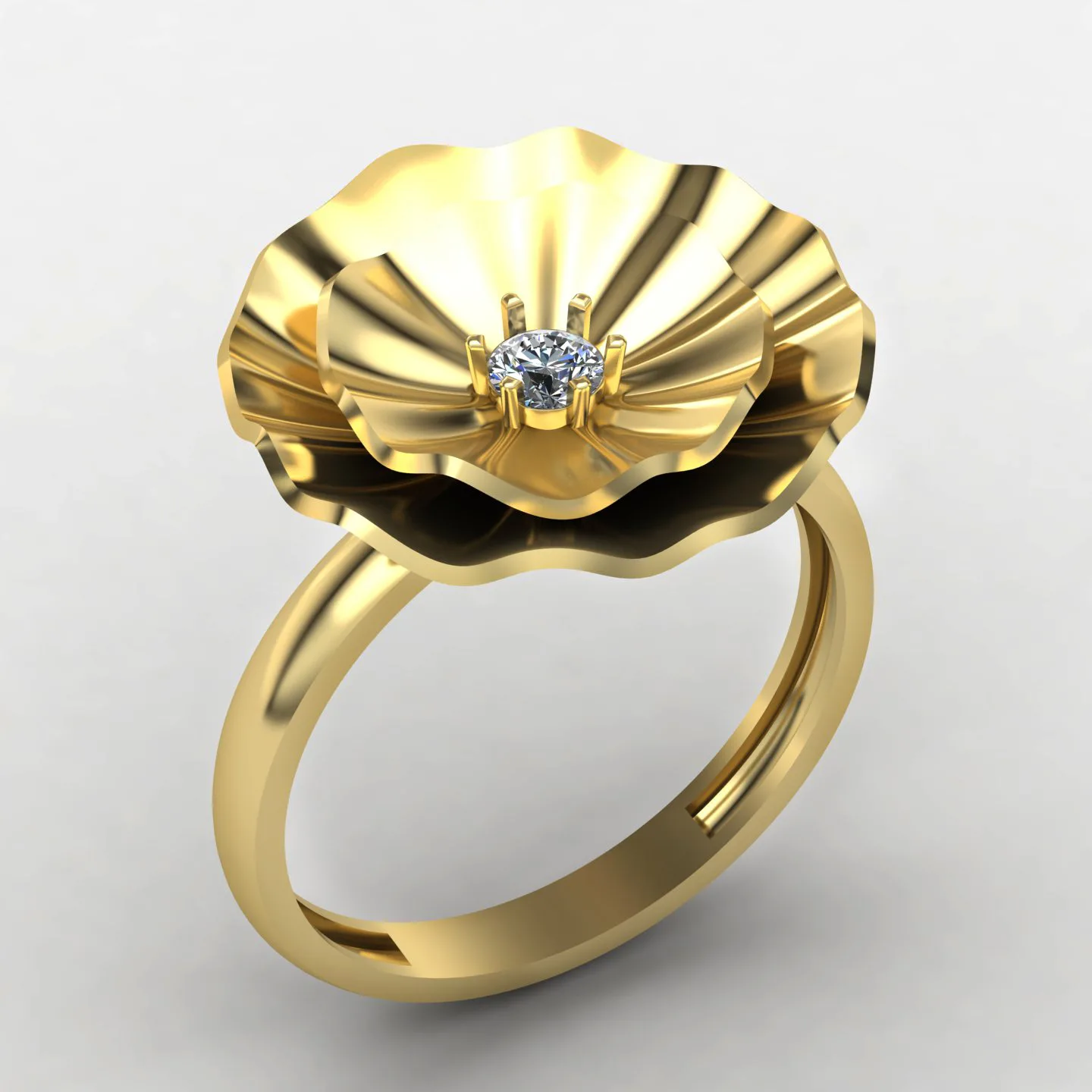 Flower Ring Code 06 3D Model
