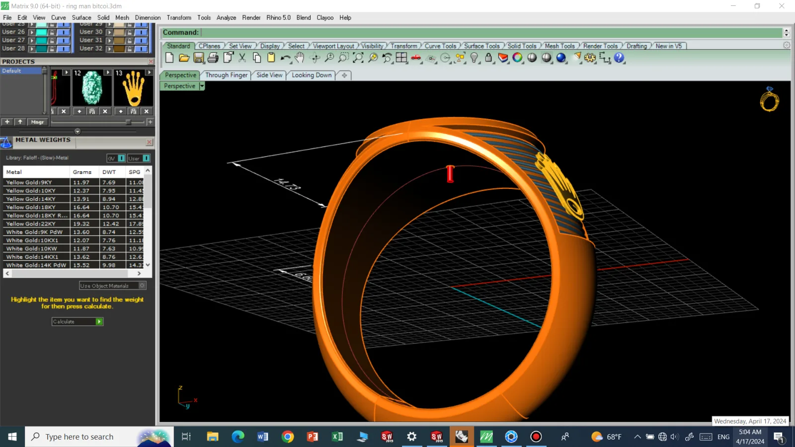 Men's Ring Code 02 3D Model — image 5
