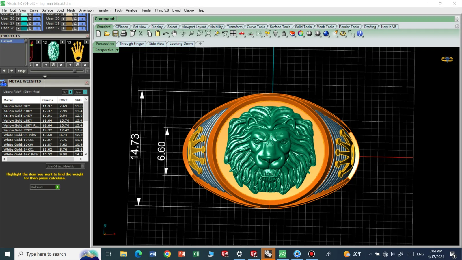 Men's Ring Code 02 3D Model — image 4