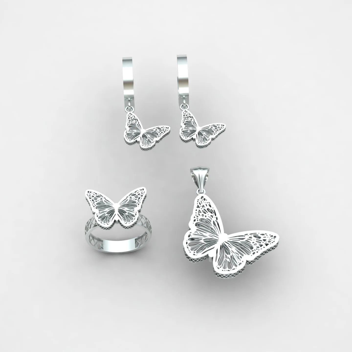 Butterfly Fyvzhn Half Set Code 01 3D Model — image 7