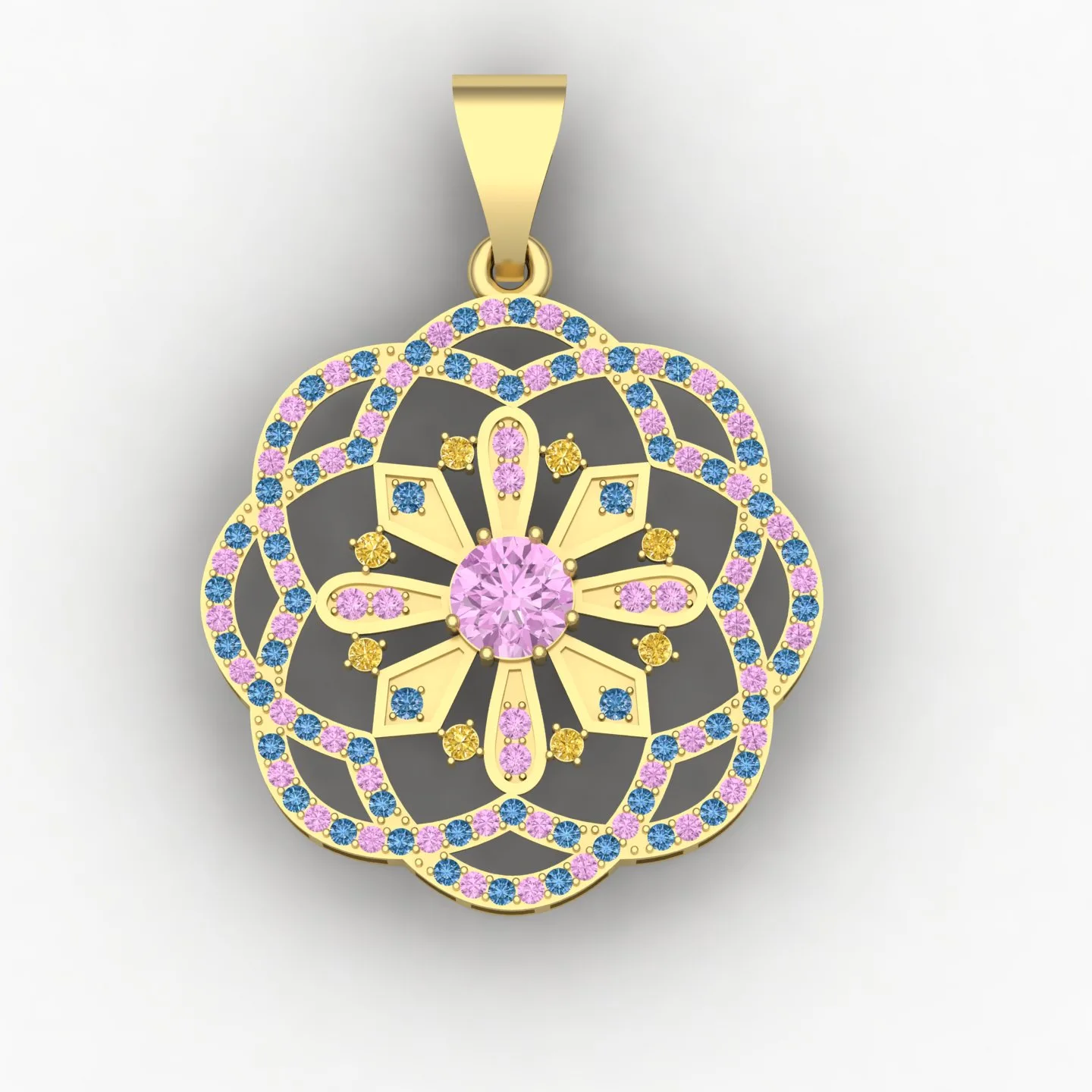 Geometric Pendant Code 01 3D Model — image 3