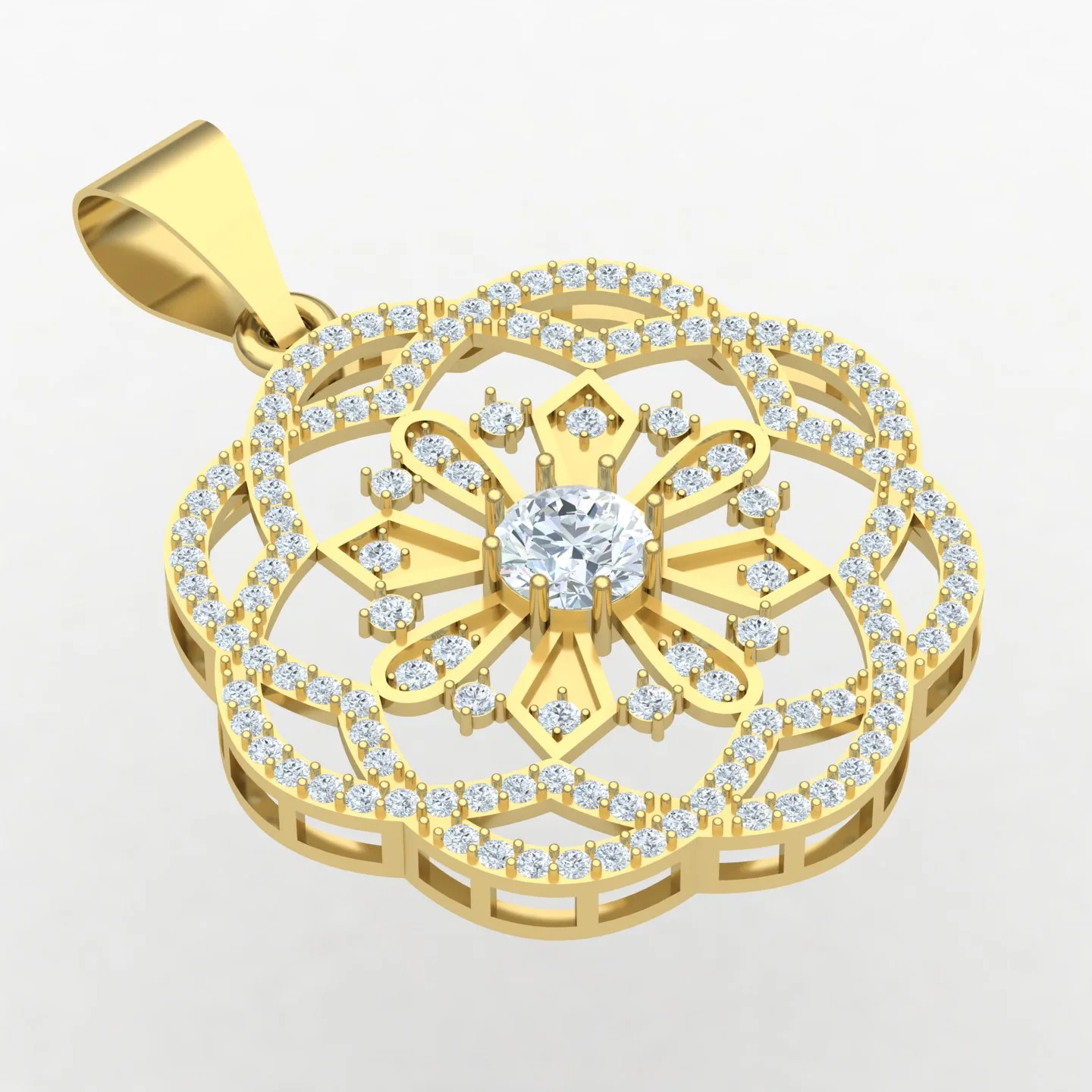 Geometric Pendant Code 01 3D Model — image 7