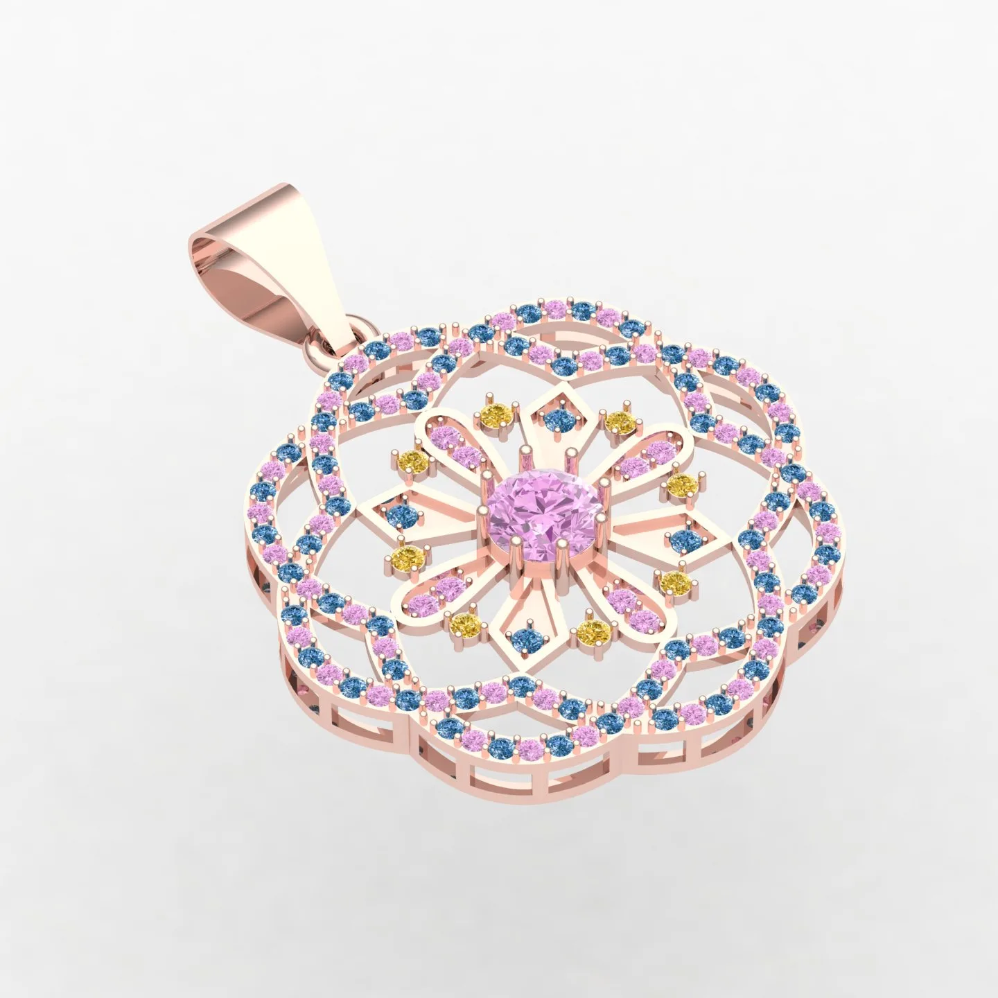 Geometric Pendant Code 01 3D Model — image 4
