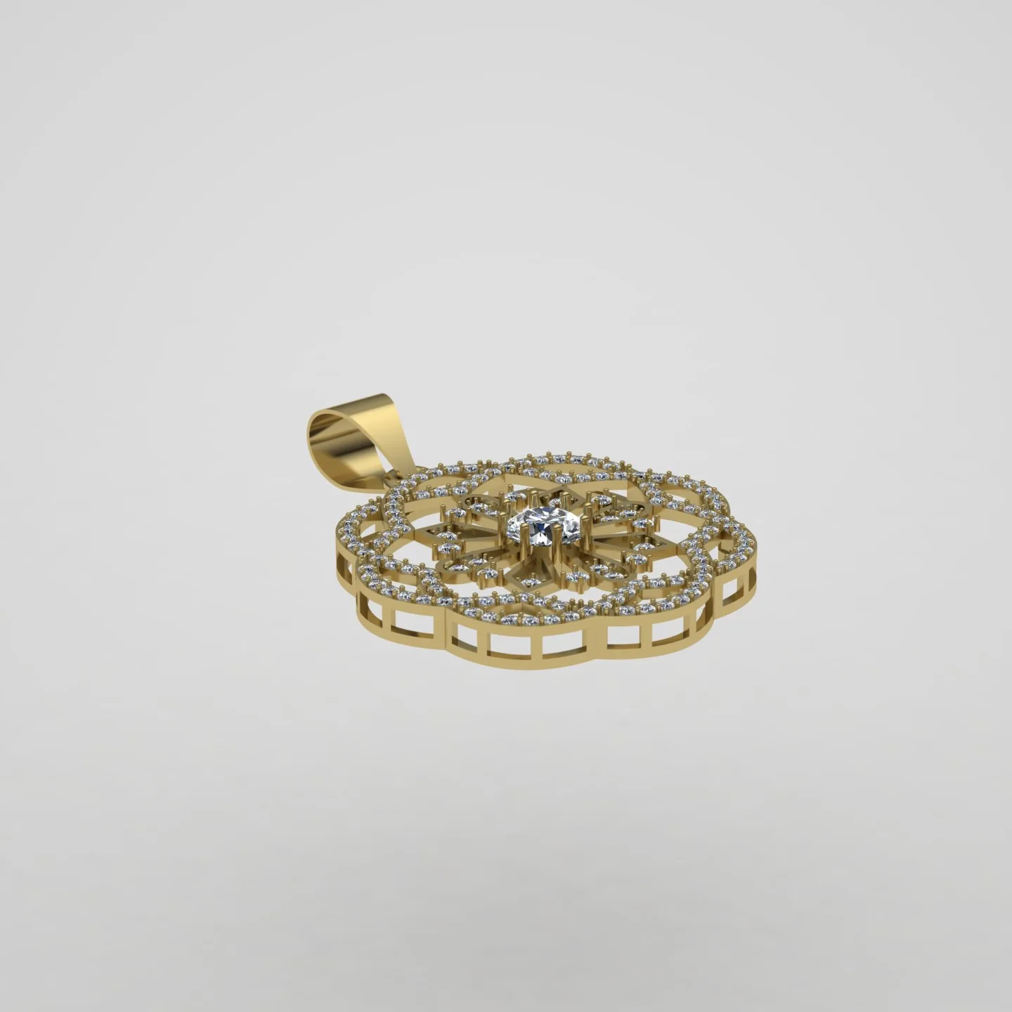 Geometric Pendant Code 01 3D Model — image 12