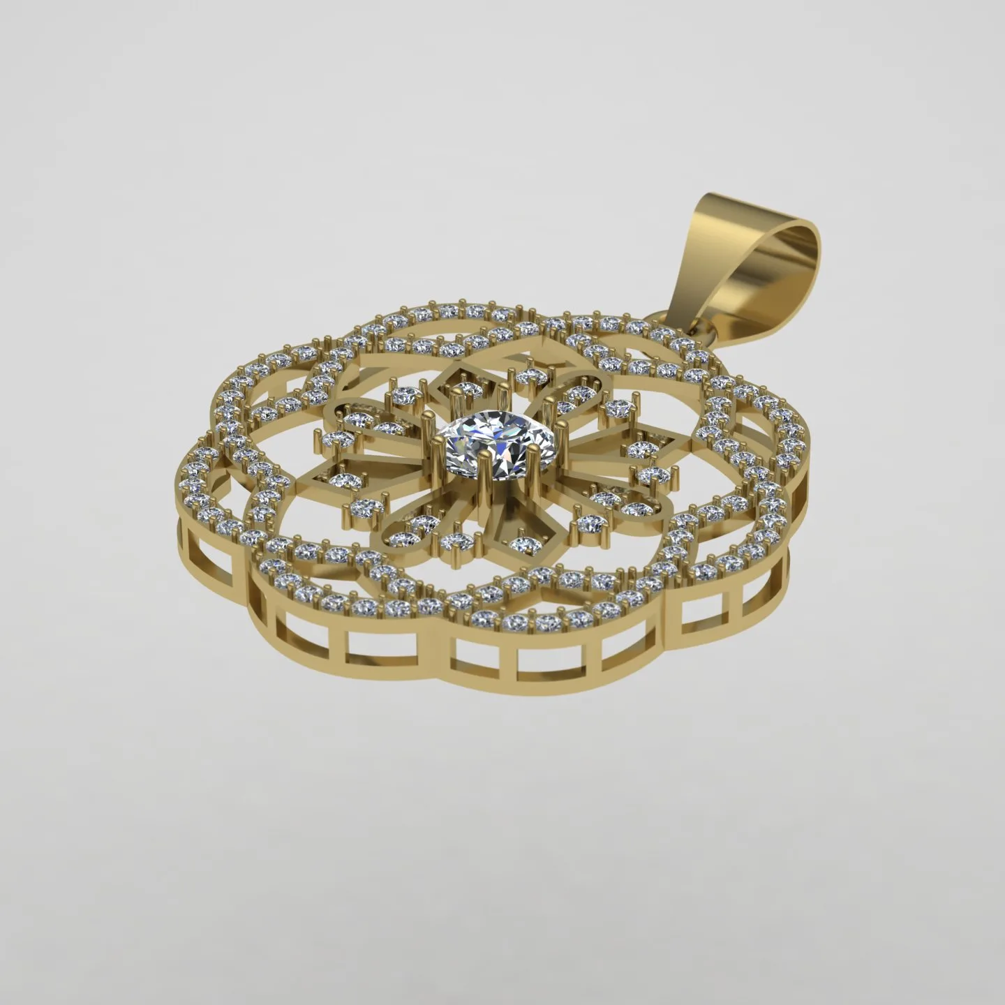 Geometric Pendant Code 01 3D Model — image 11