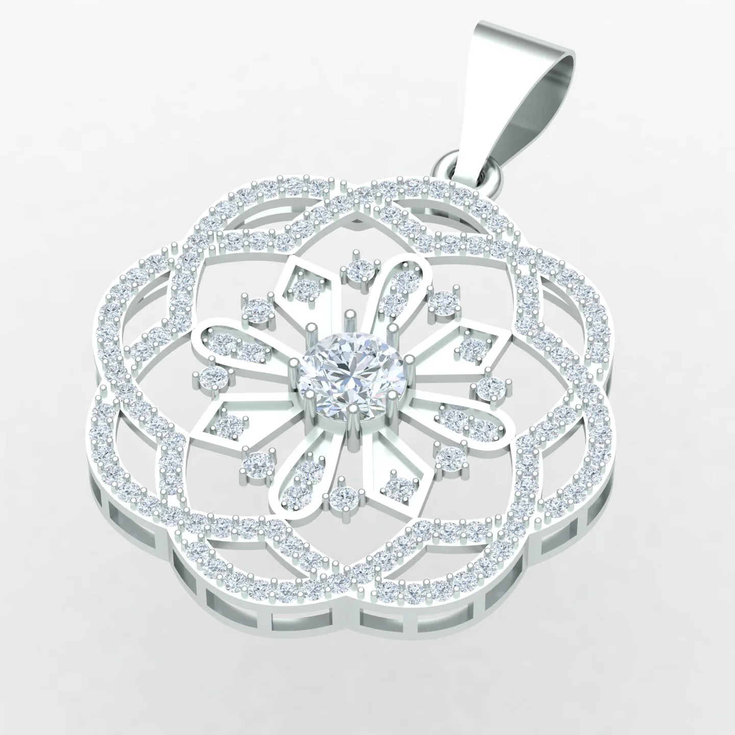 Geometric Pendant Code 01 3D Model — image 6