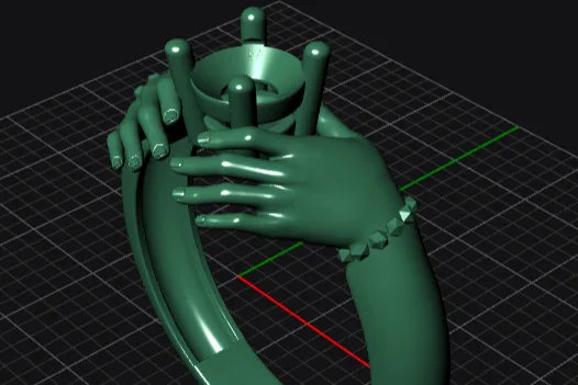 Ring Offering Hand 3D Model — image 4