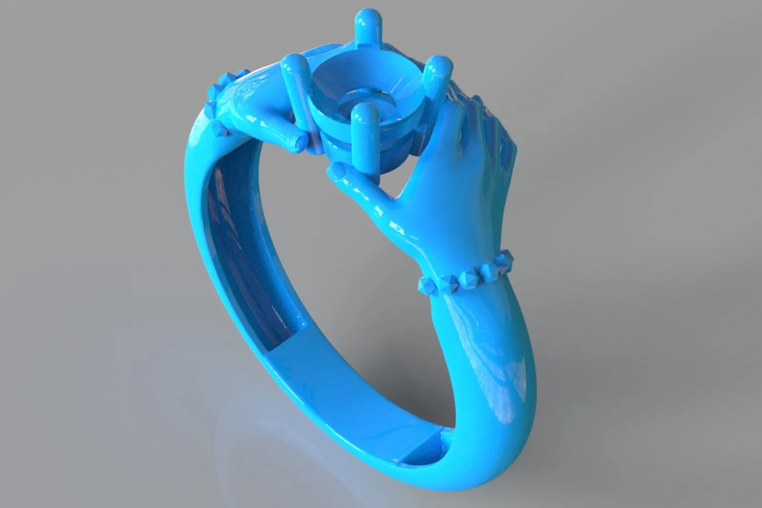 Ring Offering Hand 3D Model — image 3
