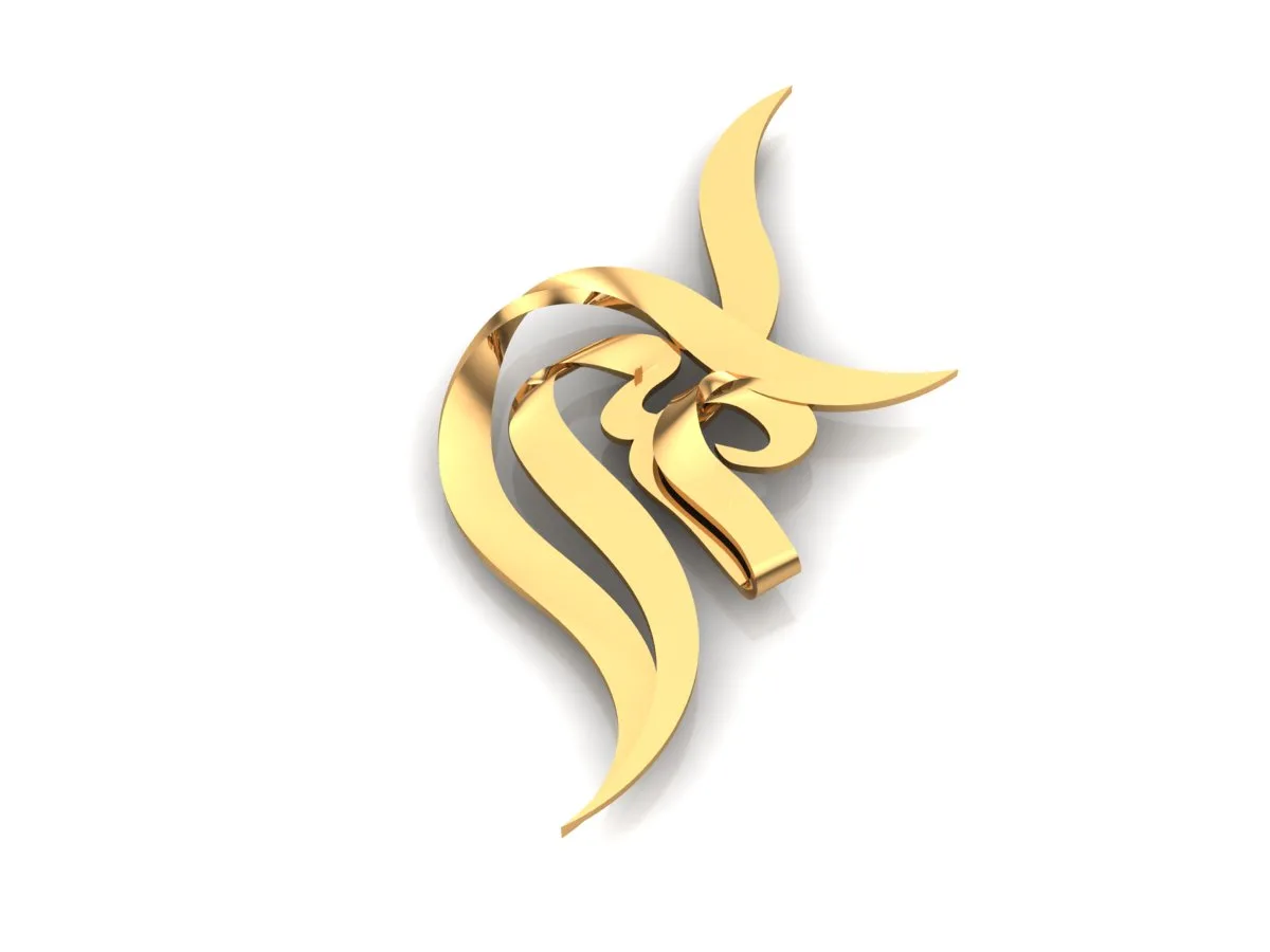 مدال سه بعدی طلا اسم علی