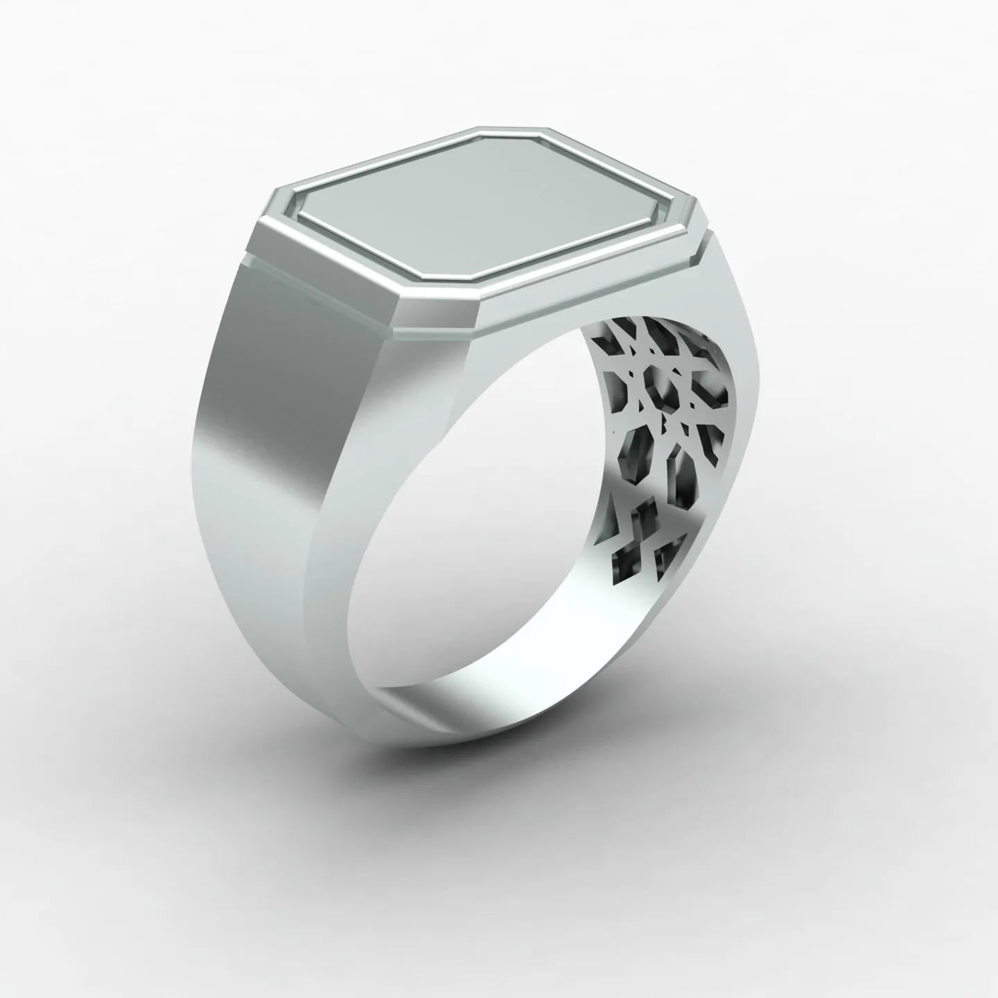 Men's Ring Code 02 3D Model — image 2