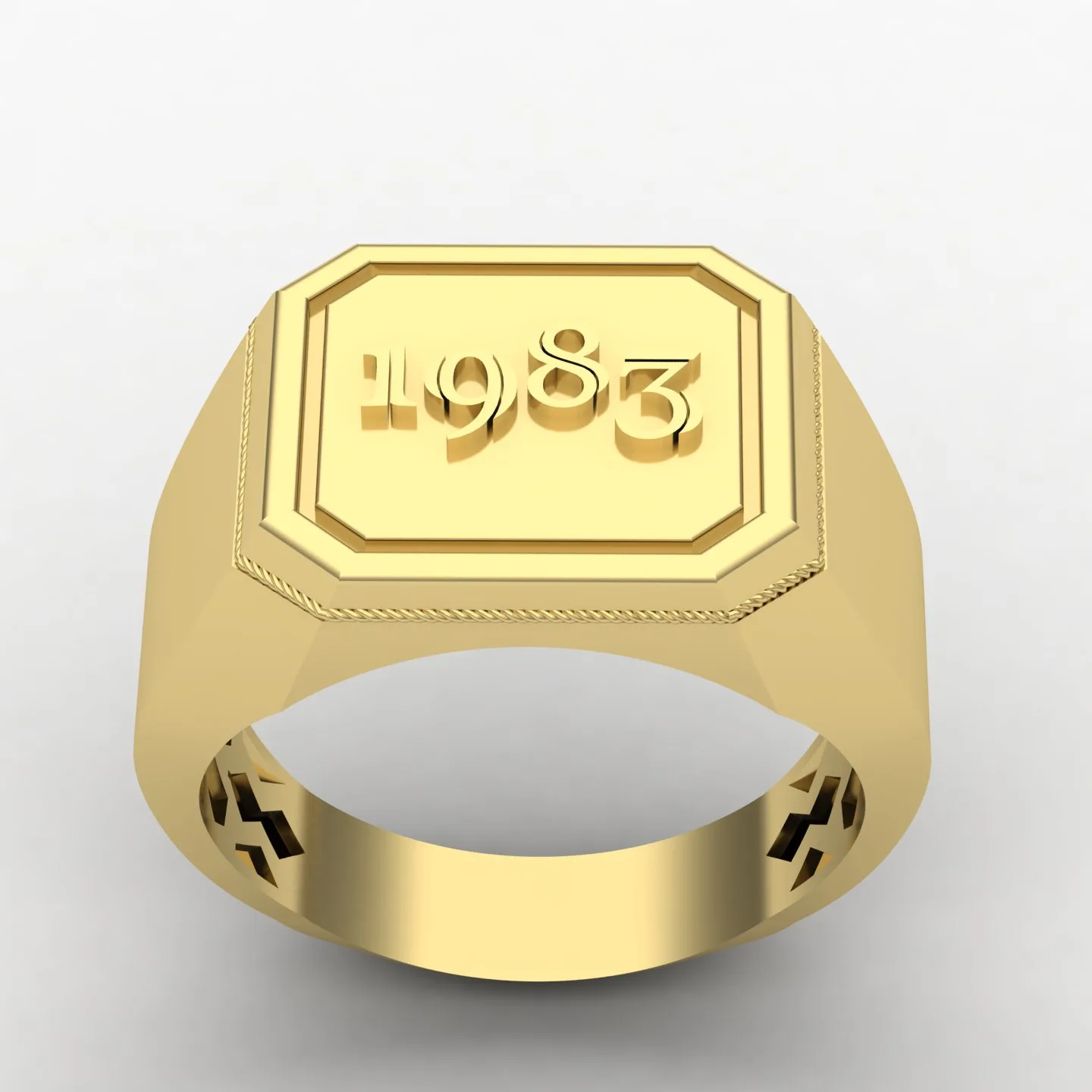 Men's Ring Code 02 3D Model — image 5