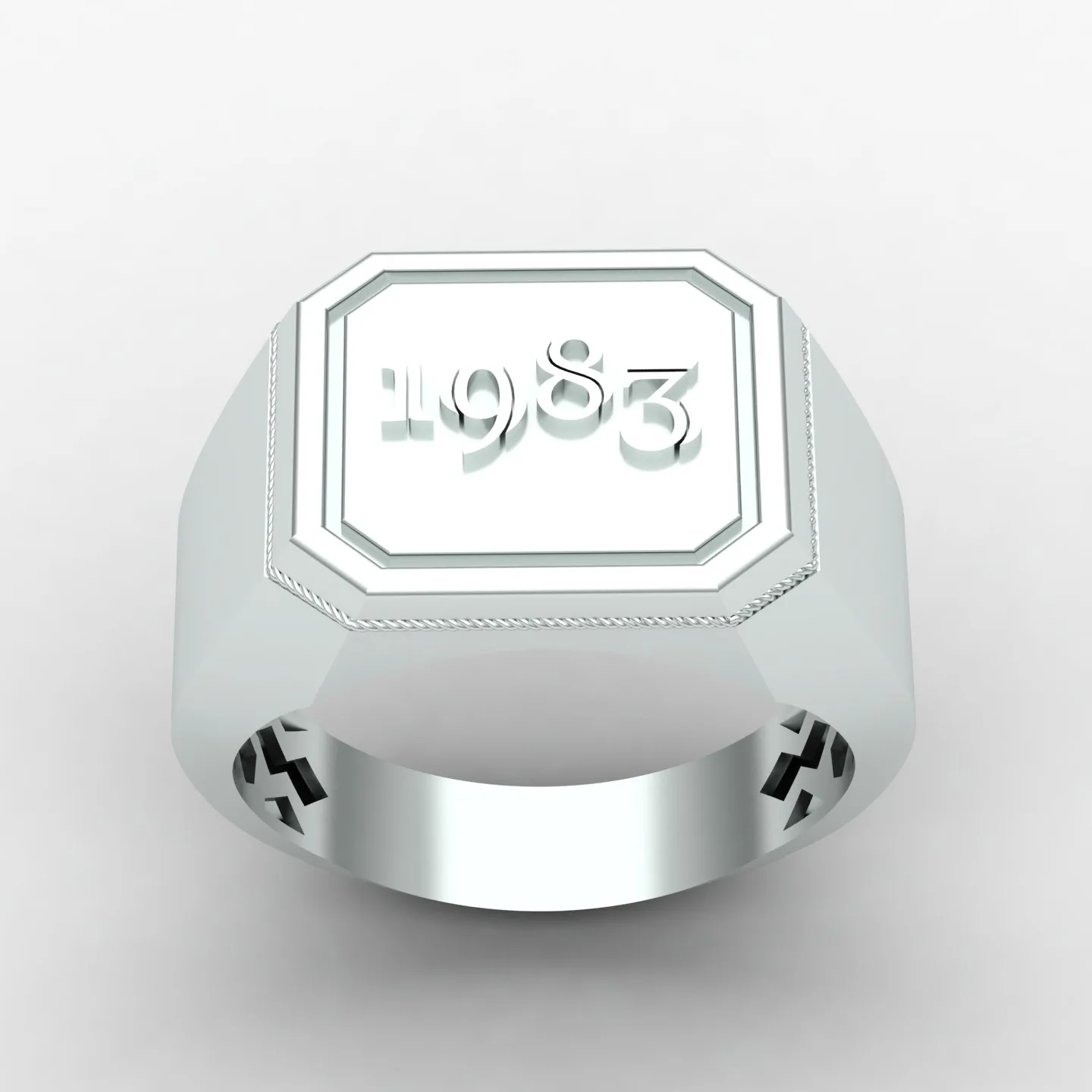 Men's Ring Code 02 3D Model — image 9
