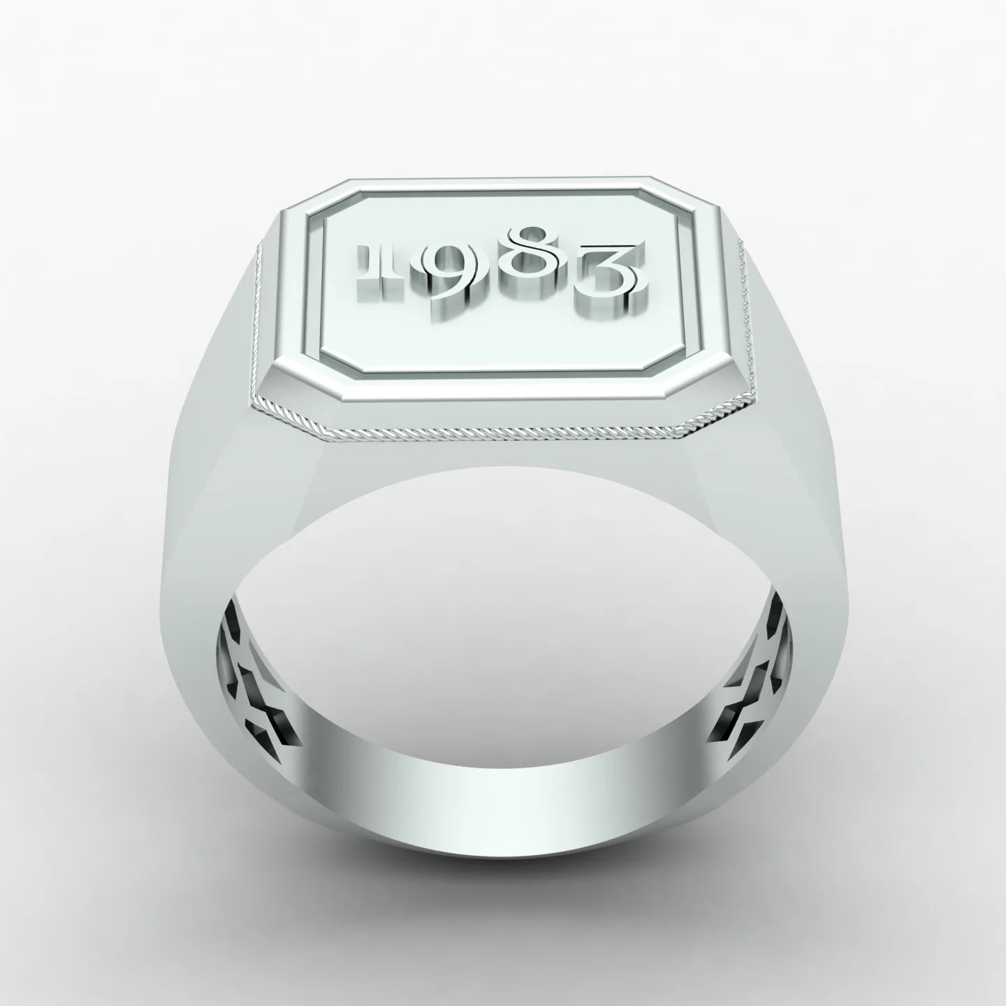 Men's Ring Code 02 3D Model — image 10