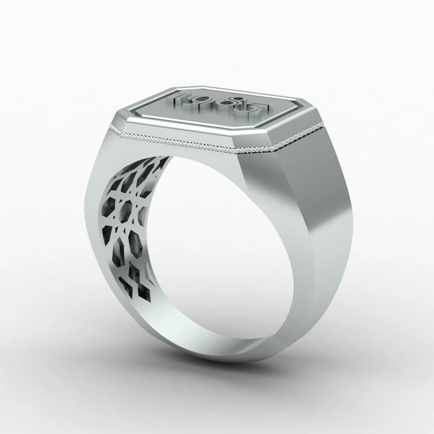 Men's Ring Code 02 3D Model — image 8