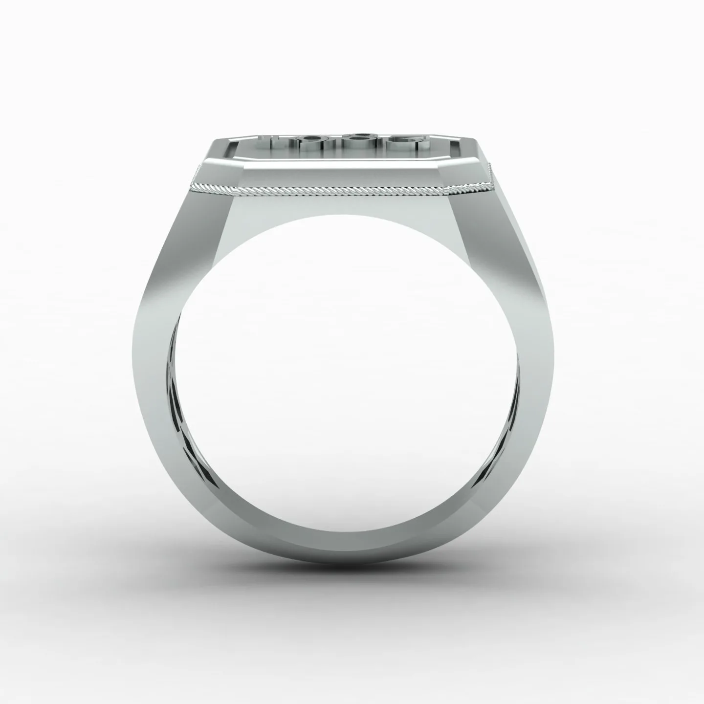 Men's Ring Code 02 3D Model — image 7