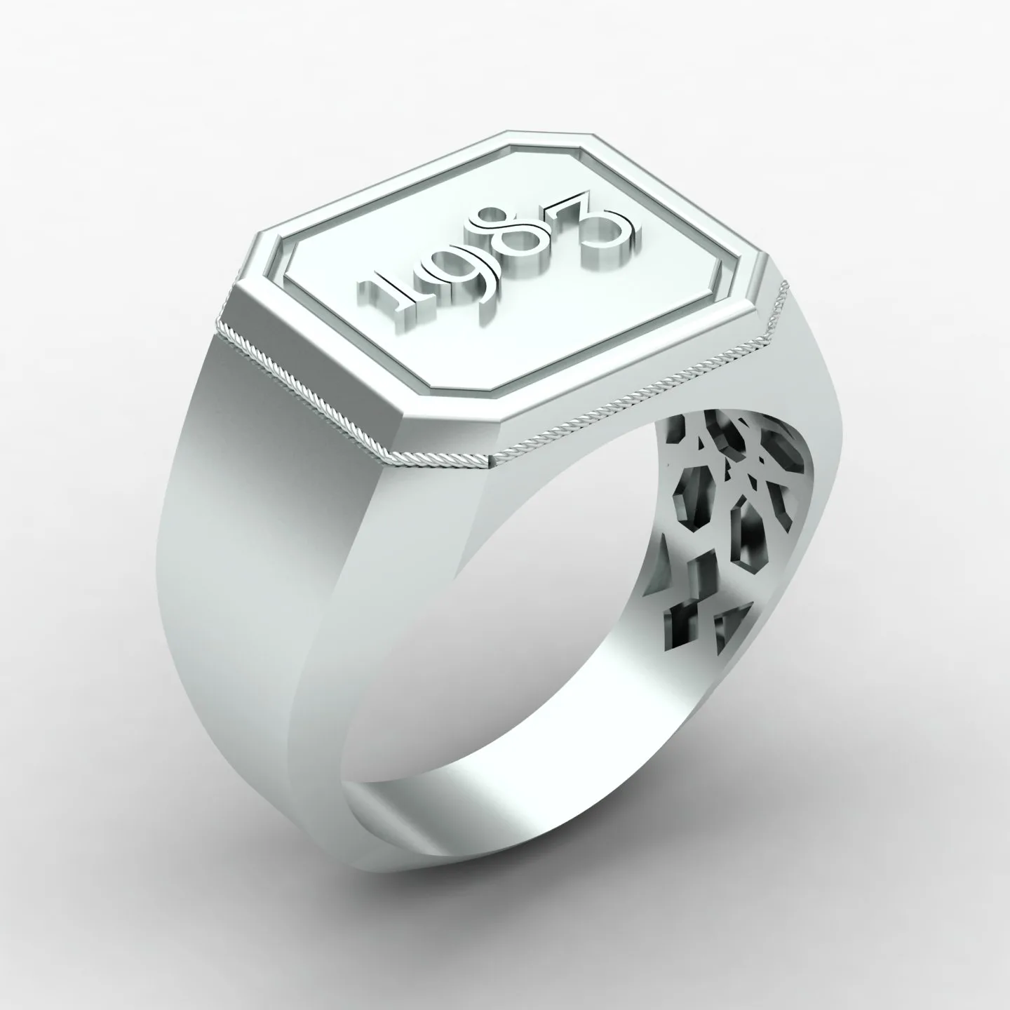 Men's Ring Code 02 3D Model