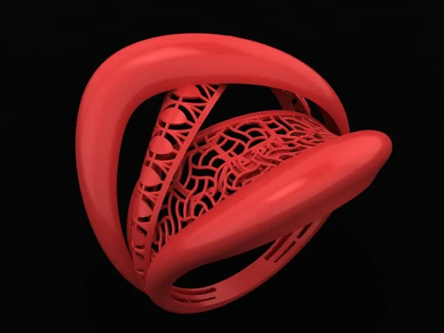Cut Khor Aineh Fyvzhn Ring R-T-100 3D Model