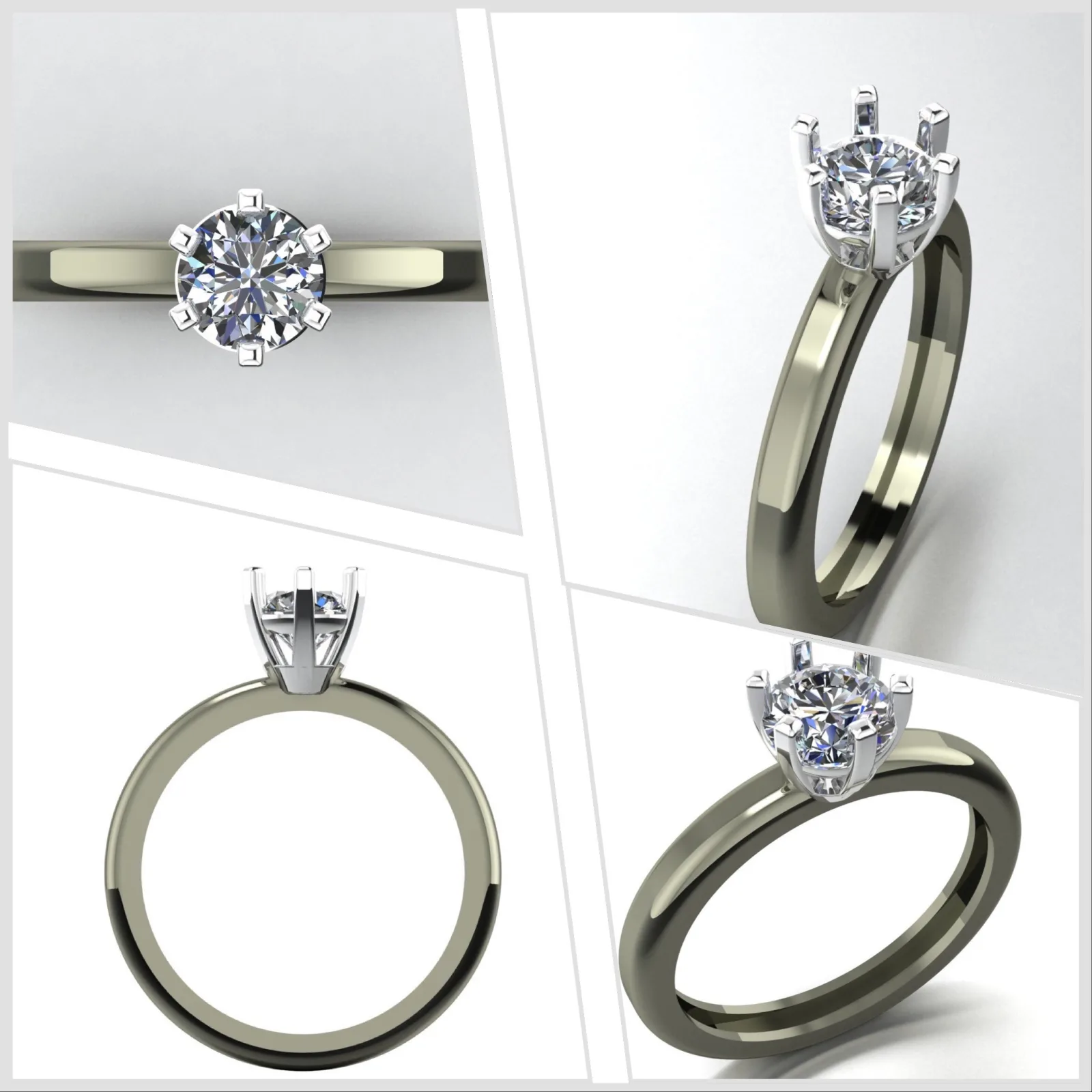 Solitaire Ring Solitaire Ring 3D Model
