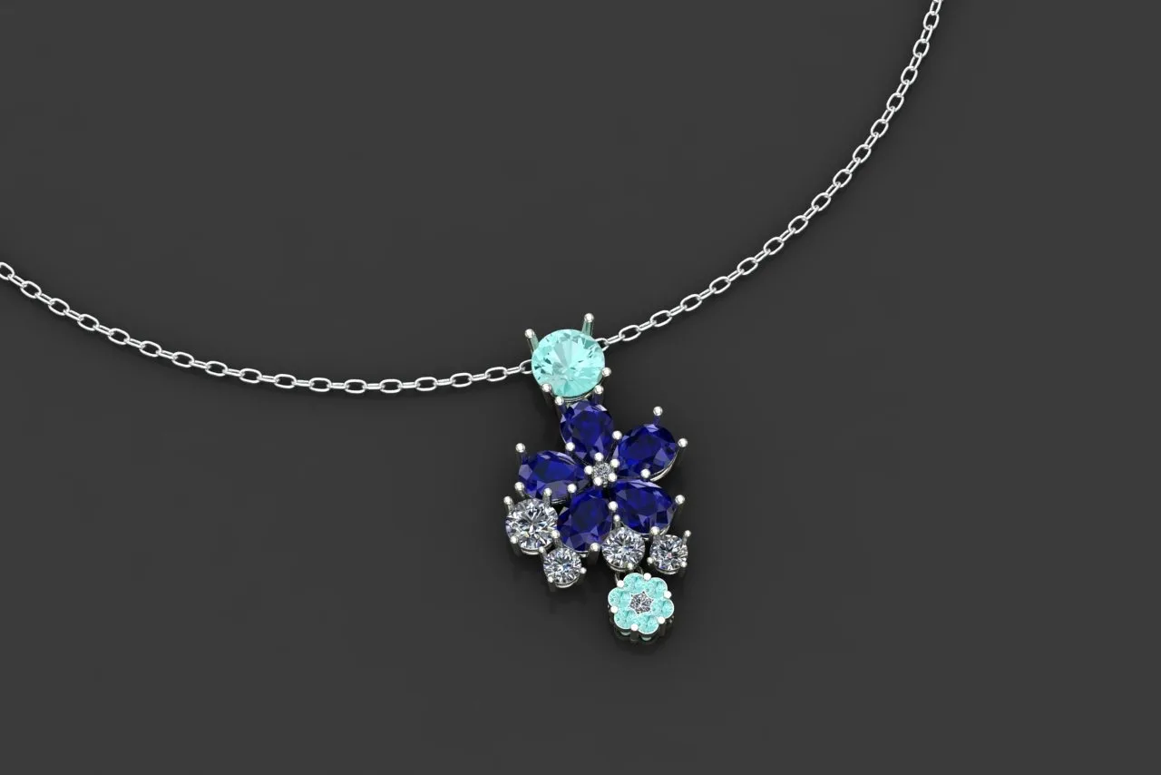Flower Abi Necklace 3D Model — image 4