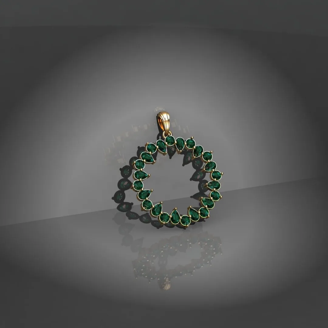 Minimal Khor Pendant Gemstone 3D Model