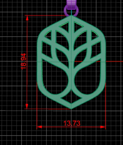 Shajr Pendant Code 002 3D Model — image 2