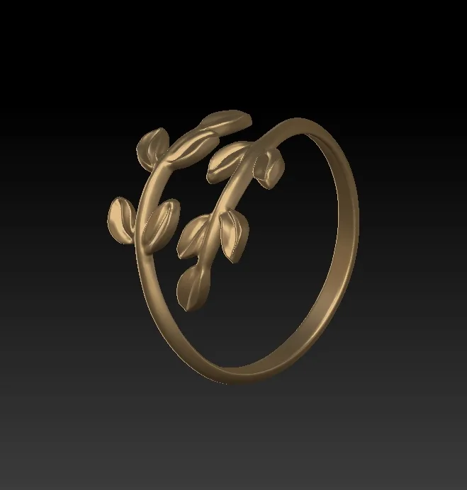Leaf Ring R-06 3D Model — image 2