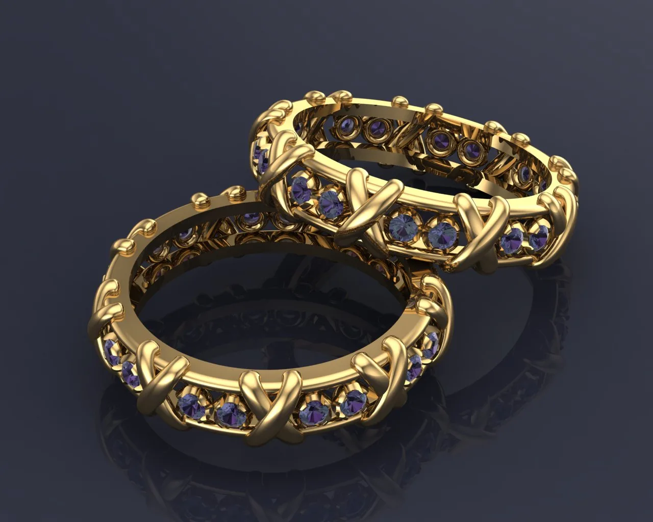 Dor Ring Gemstone Code 01 3D Model — image 2